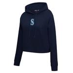 Pro Standard Women's Seattle Mariners Classic Fleece Cropped Hoodie - Thumbnail 1 of 2