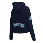 Pro Standard Women's Seattle Mariners Classic Fleece Cropped Hoodie - Thumbnail 2 of 2