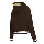 Pro Standard Women's San Diego Padres Mash Up Rib Fleece Cropped Hoodie - Thumbnail 2 of 2