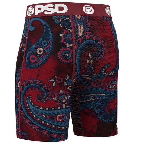 Men's PSD Bordeaux Paisley Boxer Briefs - Primary Image