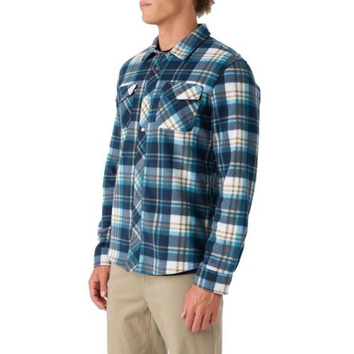 Men's O'Neill Glacier Plaid Superfleece Long Sleeve Button Up Shirt - Primary Image