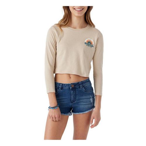 Girls' O'Neill Shoreliner Long Sleeve Crop T-Shirt - Primary Image