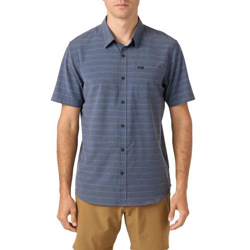 Men's O'Neill TRVLR Traverse Striped Relaxed Fit Button Up Shirt - Primary Image