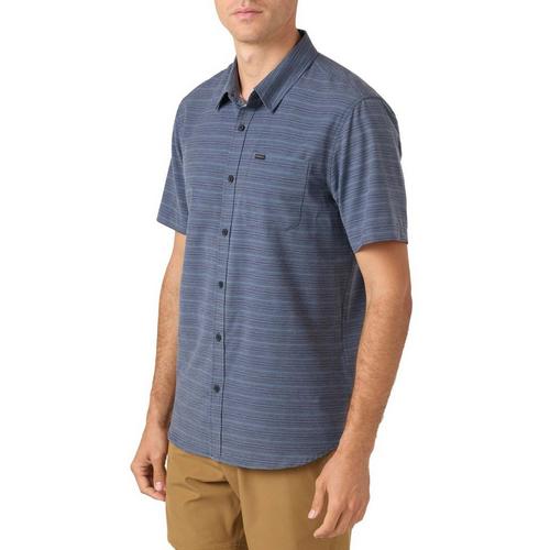 Men's O'Neill TRVLR Traverse Striped Relaxed Fit Button Up Shirt - Primary Image
