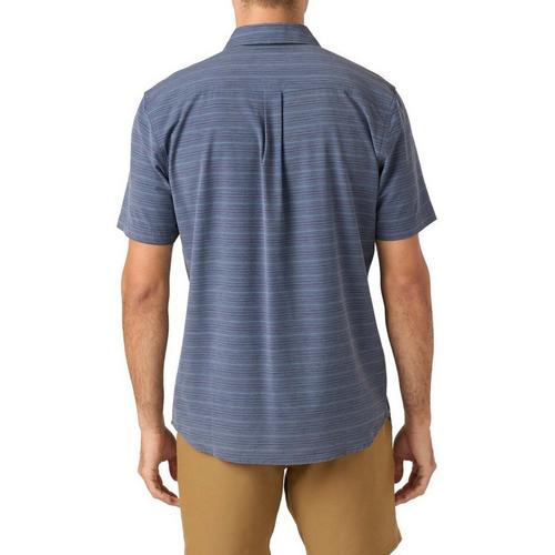 Men's O'Neill TRVLR Traverse Striped Relaxed Fit Button Up Shirt - Primary Image