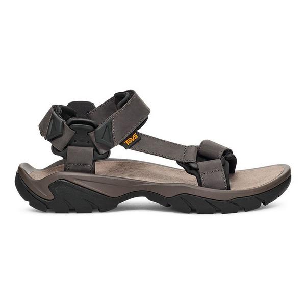 Men's Teva Terra Fi 5 Universal Leather Sandals 12 Dark Gull Grey