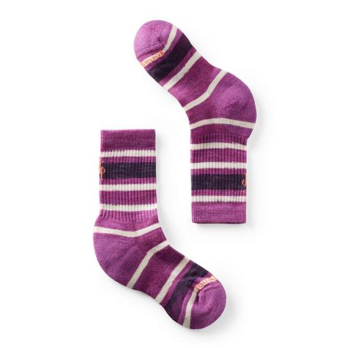 Kids' Smartwool Striped Light Cushion Crew Hiking Socks - Primary Image