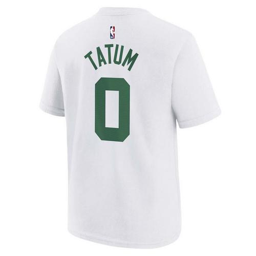 Nike Kids' Boston Celtics Jayson Tatum #0 Icon Edition Name & Number T-Shirt - Primary Image