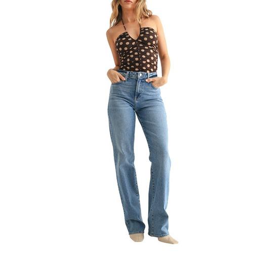 Women's Just Black Denim The Longer Length Straight Jeans - Primary Image