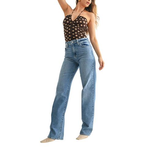 Women's Just Black Denim The Longer Length Straight Jeans - Primary Image