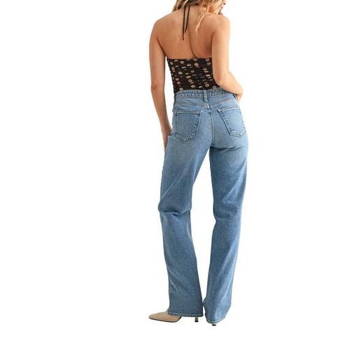Women's Just Black Denim The Longer Length Straight Jeans - Primary Image