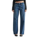 Women's Just Black Denim Studded Baggy Straight Jeans - Thumbnail 1 of 5