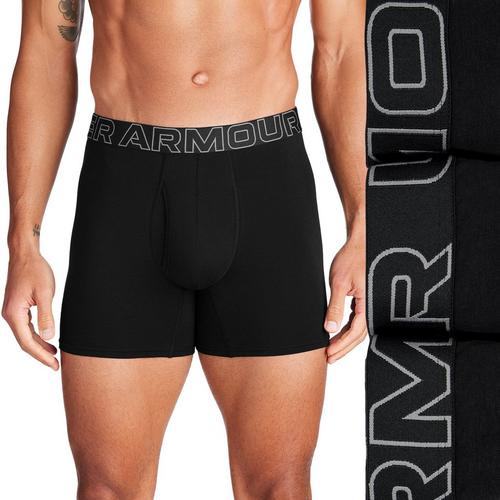 Men's Under Armour Performance Cotton 6" 3 Pack Boxer Briefs - Primary Image