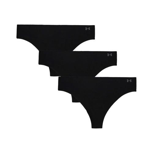 Women's Under Armour Pure Stretch No Show 3 Pack Thong - Primary Image