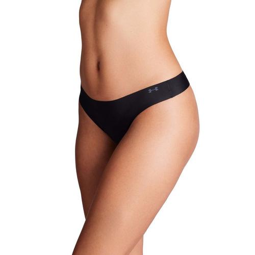 Women's Under Armour Pure Stretch No Show 3 Pack Thong - Primary Image