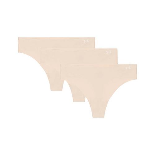 Women's Under Armour Pure Stretch No Show 3 Pack Thong - Primary Image