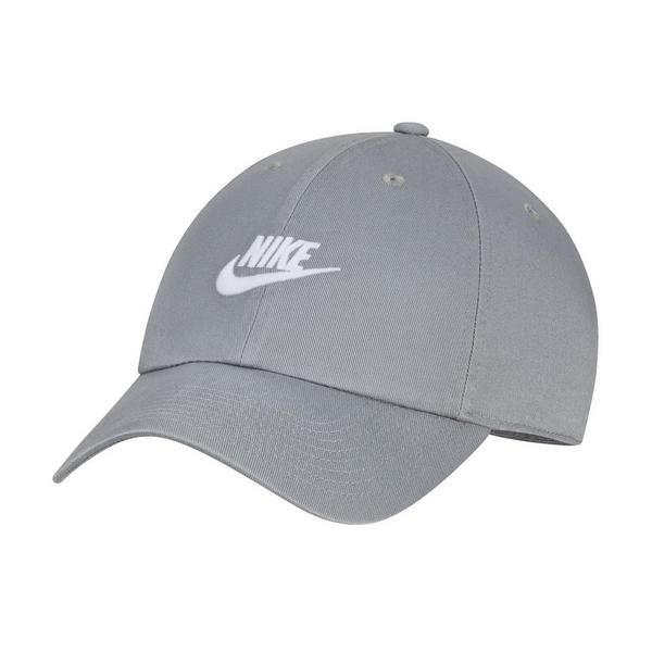 Nike Club Unstructured Futura Wash Adjustable Hat M/L Particle Grey/White
