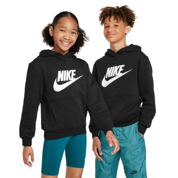 Kids' Nike Sportswear Club Fleece HBR Logo Hoodie Small Black/White