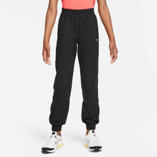 Girls' Nike Dri-FIT One Woven Joggers Medium Black/White Regular