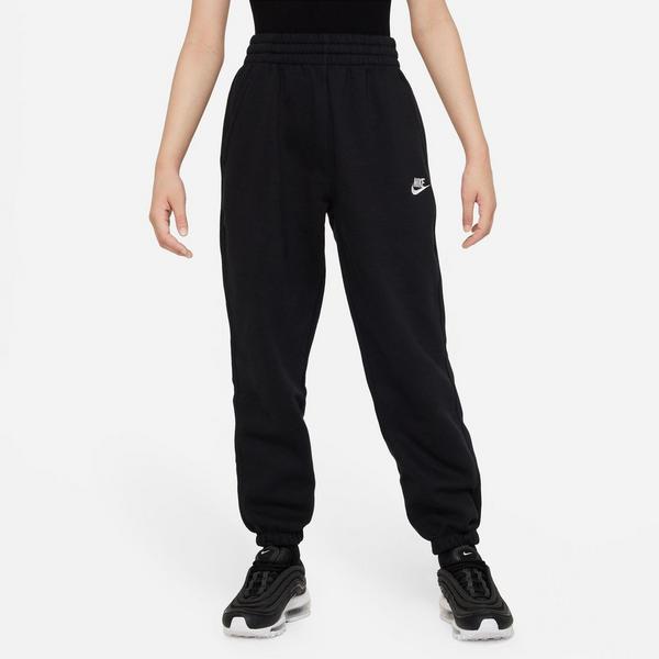 Girls' Nike Sportswear Club Fleece Loose Sweatpants XSmall Black/Black/White Regular