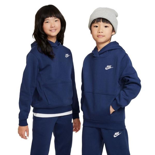 Kids' Nike Sportswear Club Fleece Hoodie XSmall Midnight Navy/White