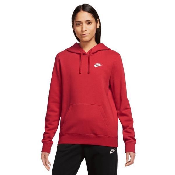 Women's Nike Sportswear Club Fleece Hoodie 2XLarge University Red/White