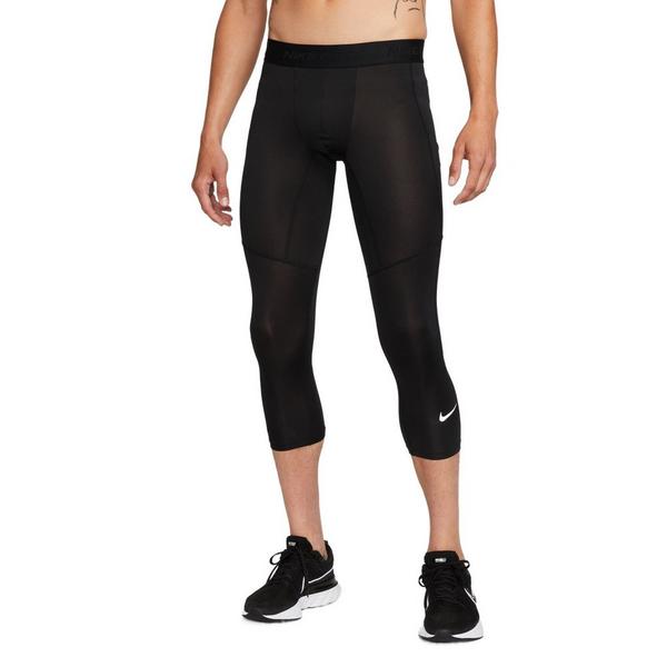 Men's Nike Pro Dri-FIT 3/4-Length Fitness Running Tights Large Black/White