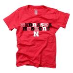Wes and Willy Kids' Nebraska Cornhuskers Mismatch Basic T-Shirt - Thumbnail 1 of 2
