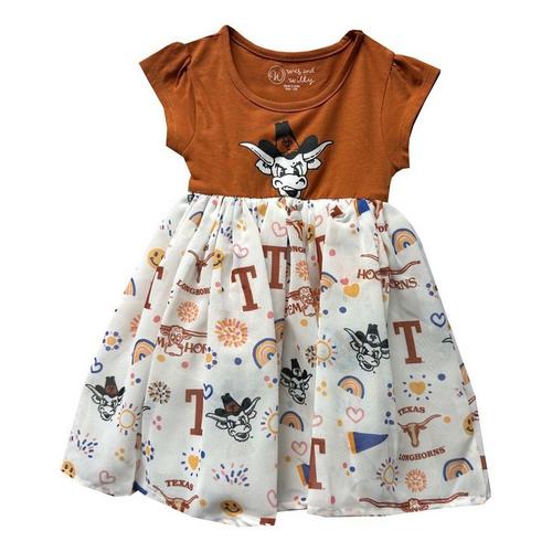 Wes and Willy Toddler Texas Longhorns Princess Dress - Primary Image