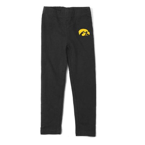 Wes and Willy Girls' Iowa Hawkeyes Logo Leggings - Primary Image