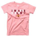 Wes and Willy Girls' Iowa State Cyclones Pink Basic Logo T-Shirt - Thumbnail 1 of 2
