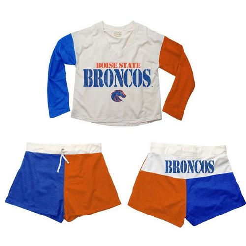 Wes and Willy Kids' Boise State Broncos Sweatshirt & Short Set - Primary Image