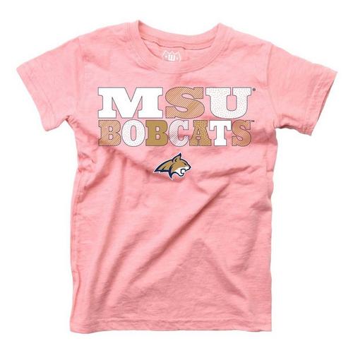 Wes and Willy Girls' Montana State Bobcats Basic Logo T-Shirt - Primary Image