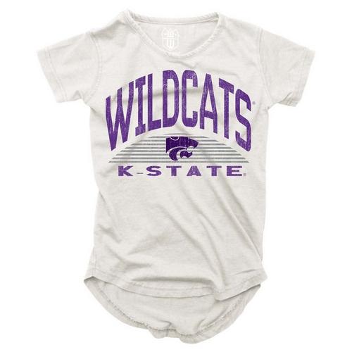 Wes and Willy Girls' Kansas State Wildcats 2024 Basic Logo T-Shirt - Primary Image