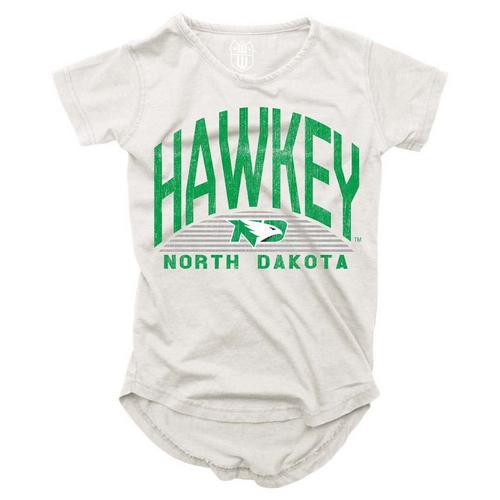 Wes and Willy Girls' North Dakota Fighting Hawks 2024 Basic Logo T-Shirt - Primary Image