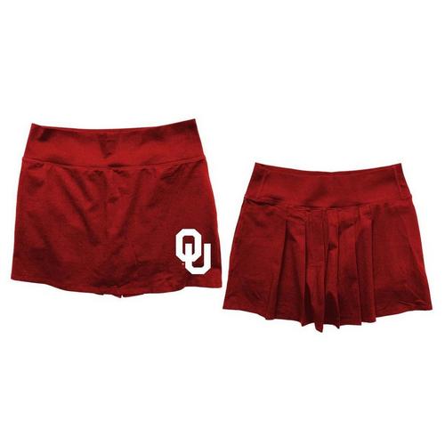 Wes and Willy Girls' Oklahoma Sooners Logo Pleated Skort - Primary Image