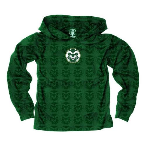 Wes and Willy Kids Colorado State Rams All-Over Print Hoodie - Primary Image