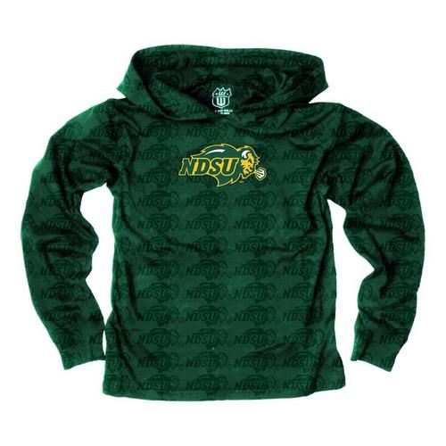 Wes and Willy Kids North Dakota State Bison All-Over Print Hoodie - Primary Image