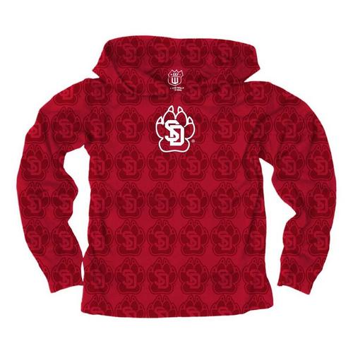 Wes and Willy Kids South Dakota Coyotes All-Over Print Hoodie - Primary Image