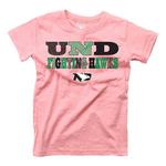 Wes and Willy Baby Girls' North Dakota Fighting Hawks Pink Basic Logo T-Shirt - Thumbnail 2 of 2