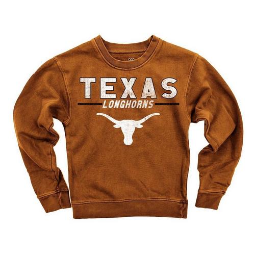 Wes and Willy Kids Girls' Texas Longhorns Fleece Crew - Primary Image