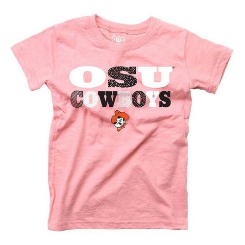 Wes and Willy Girls' Oklahoma State Cowboys Basic Logo T-Shirt - Primary Image