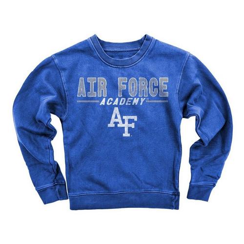 Wes and Willy Girls' Air Force Falcons Fleece Crew - Primary Image