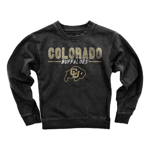 Wes and Willy Girls' Colorado Buffaloes Fleece Crew - Primary Image