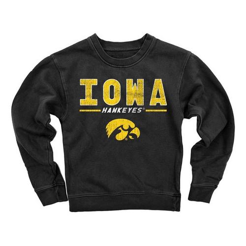 Wes and Willy Girls' Iowa Hawkeyes Fleece Crew - Primary Image