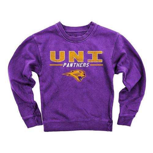 Wes and Willy Girls' Northern Iowa Panthers Fleece Crew - Primary Image