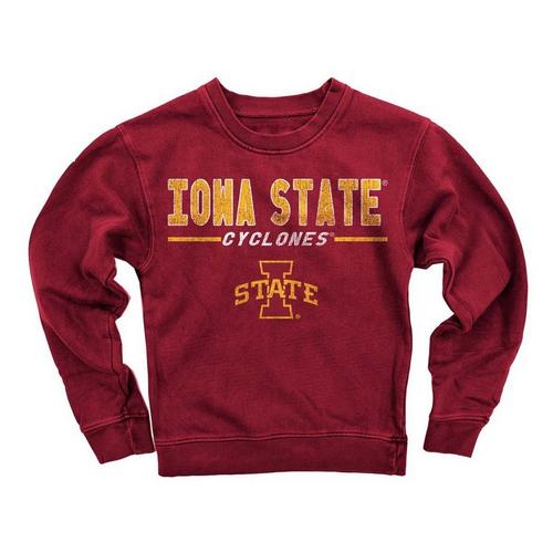 Wes and Willy Kids Girls' Iowa State Cyclones Fleece Crew - Primary Image