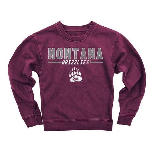 Wes and Willy Girls' Montana Grizzlies Fleece Crew - Primary Image