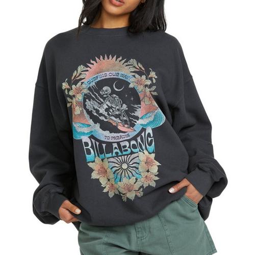 Women's Billabong Ride In Oversized Graphic Crewneck Sweatshirt - Primary Image