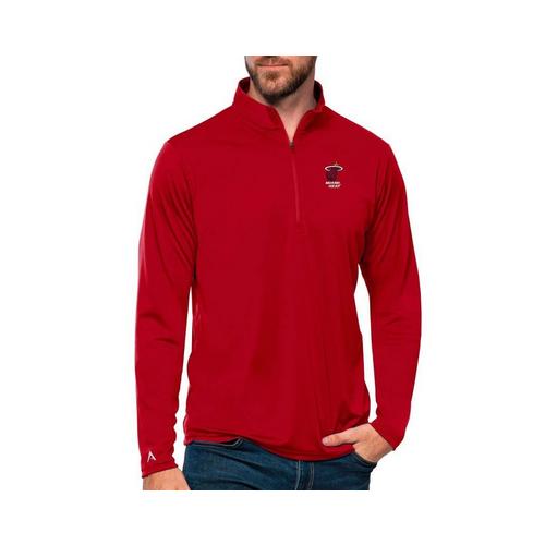 Antigua Miami Heat Brushed Metallic Tribute Long Sleeve 1/4 Zip - Primary Image